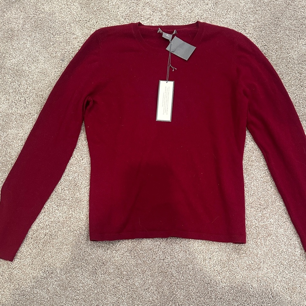 Ann Taylor Deep Red Cashmere Sweater